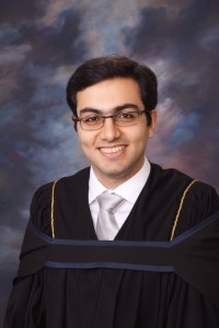 Governor General Silver Medal winner Behrooz Ghorbani (BA '14 in Economics and Mathematics)